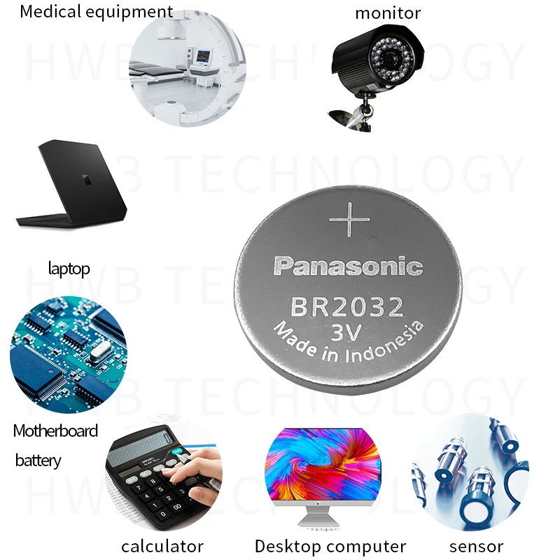 4 шт. новый оригинальный аккумулятор для Panasonic 3 в BR2032 батарея BR 2032