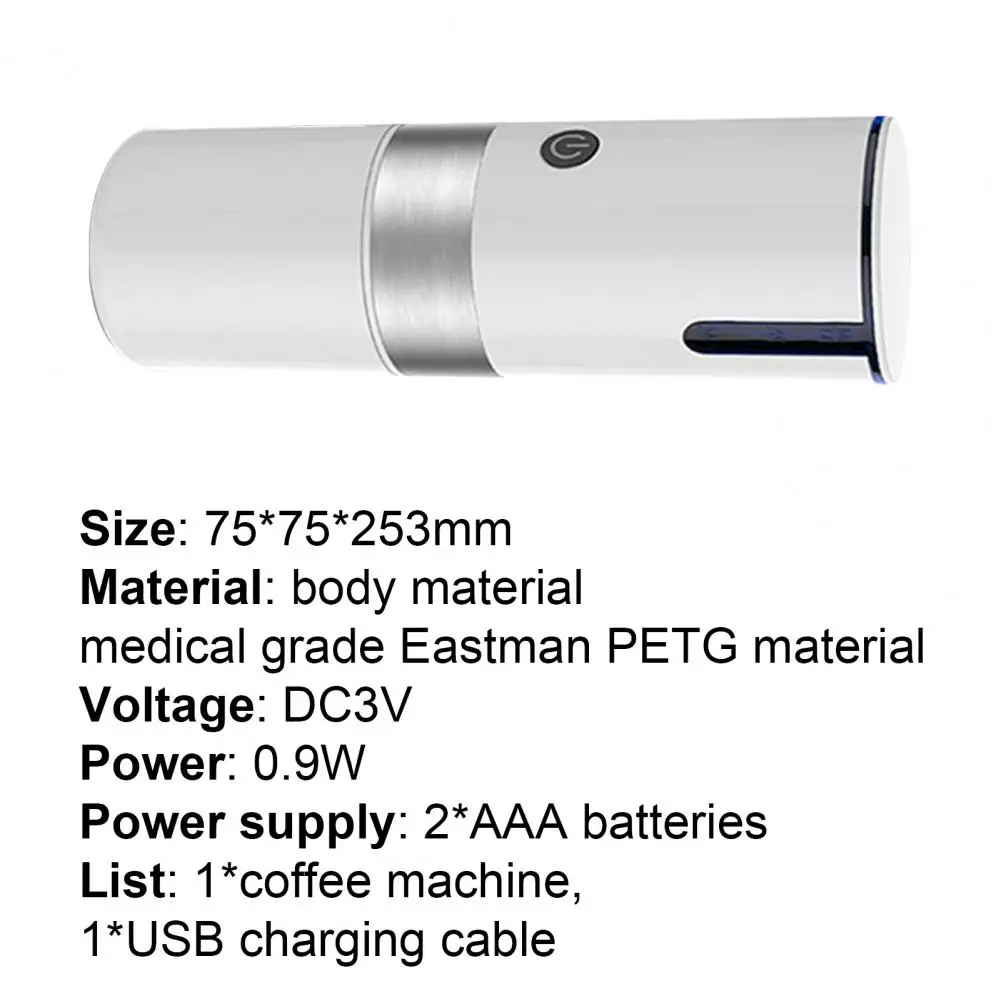 

Coffee Machine Food Grade One-click Start ABS Small Automatic Coffee Maker Tools for Home