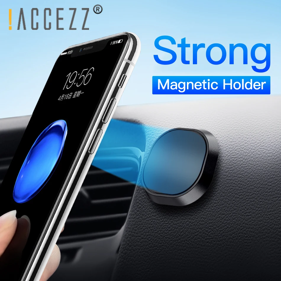 ! ACCEZZ Мини Универсальный магнитный автомобильный держатель для телефона iPhone X 7 8
