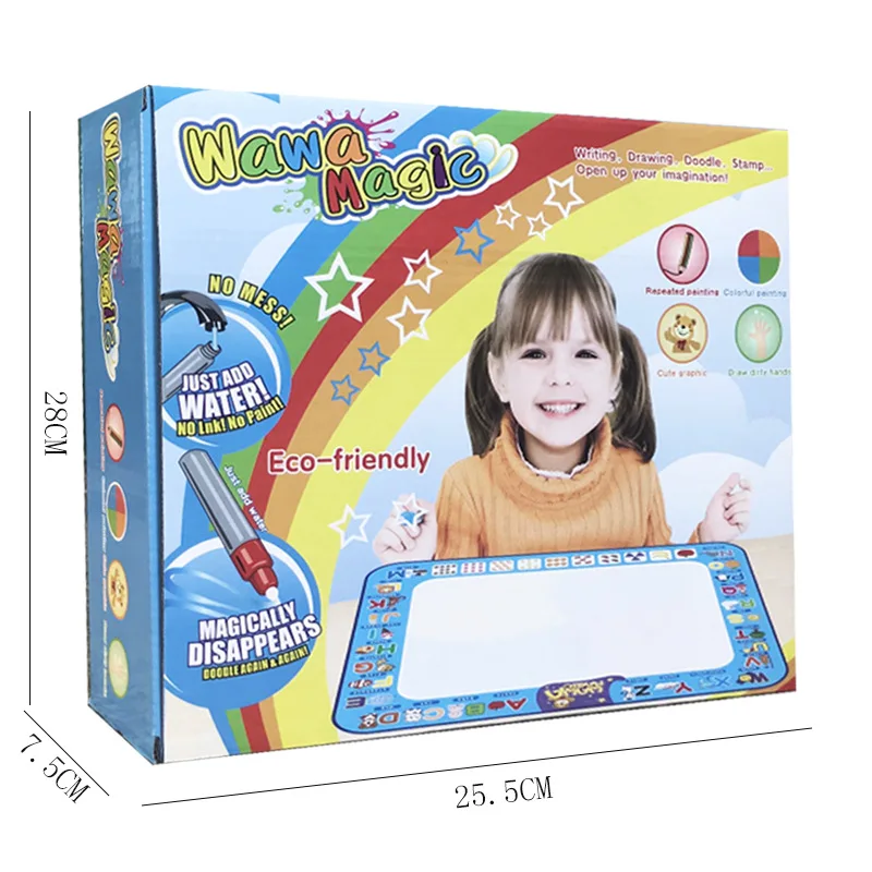 

100*80CM Big Size Kids Reusable Drawing Mat Board Water Painting Pen Doodle Canvas Early Education Magical Toys Montessori Toy