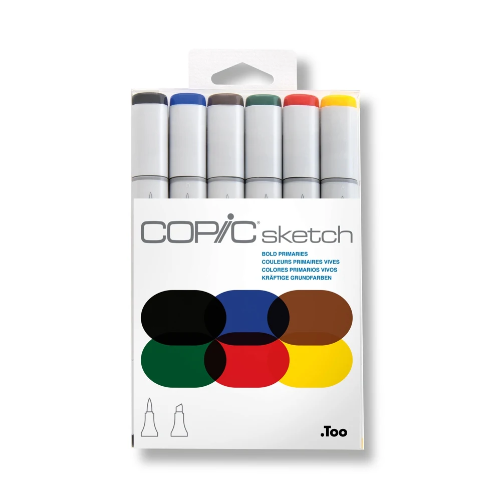 Набор маркеров Copic Sketch 6 штук в пластиковой упаковке | Канцтовары для офиса и дома