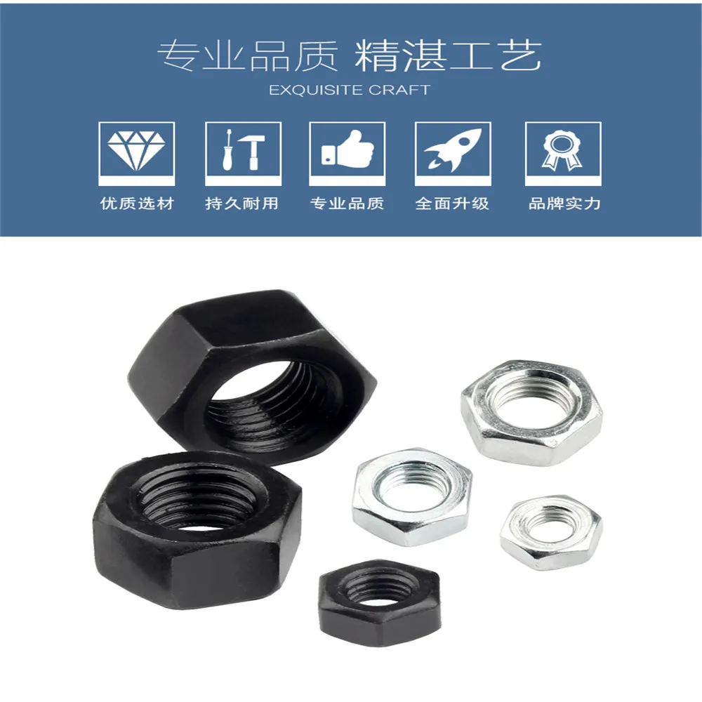 

M4/M5/M6/M8/M10/M12-M20 Hex Nut With Left Thread Hexagon Nuts Ecrou Tuercas Metric Thread Suit Screw Caps Bolts Moeren DIN934