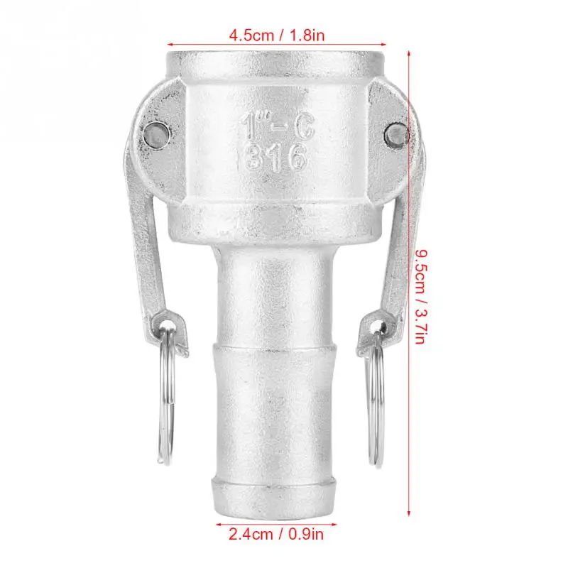 316 нержавеющая сталь Тип C Camlock адаптер Муфта мама конец с мужской Barb DN25 G1
