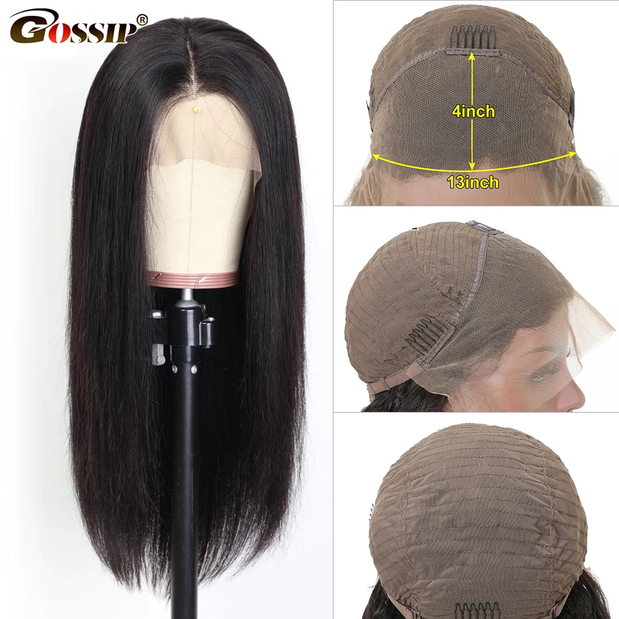 

Straight Lace Front Wig Brazilian 13x4 Lace Front Human Hair Wigs Gossip Remy Hair Wigs For Black Women 150% Density