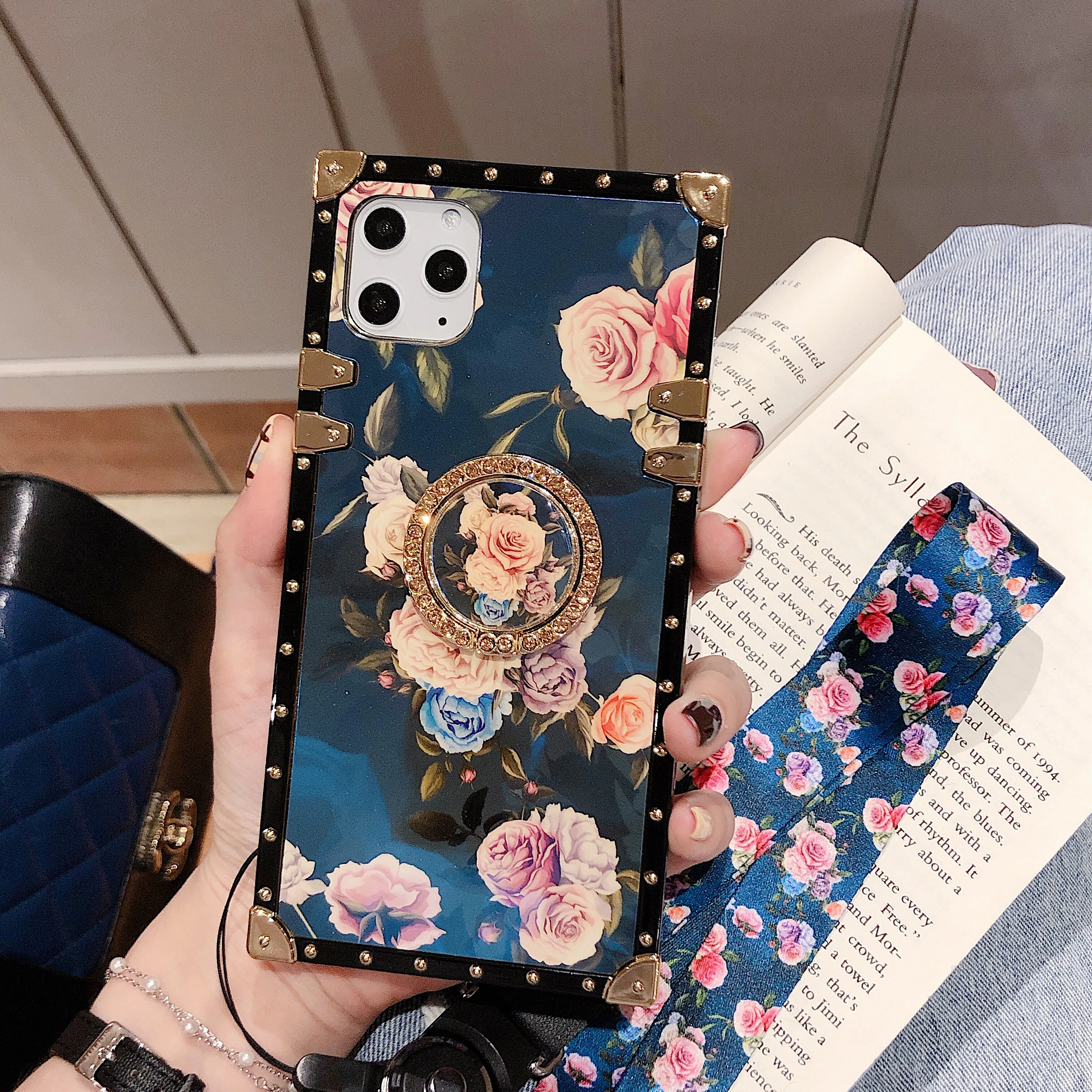 Чехол для huawei P30 Pro P30lite Nova4E 3i 5i 5Pro P20 Lite MATE20PRO чехол с квадратным цветком розы
