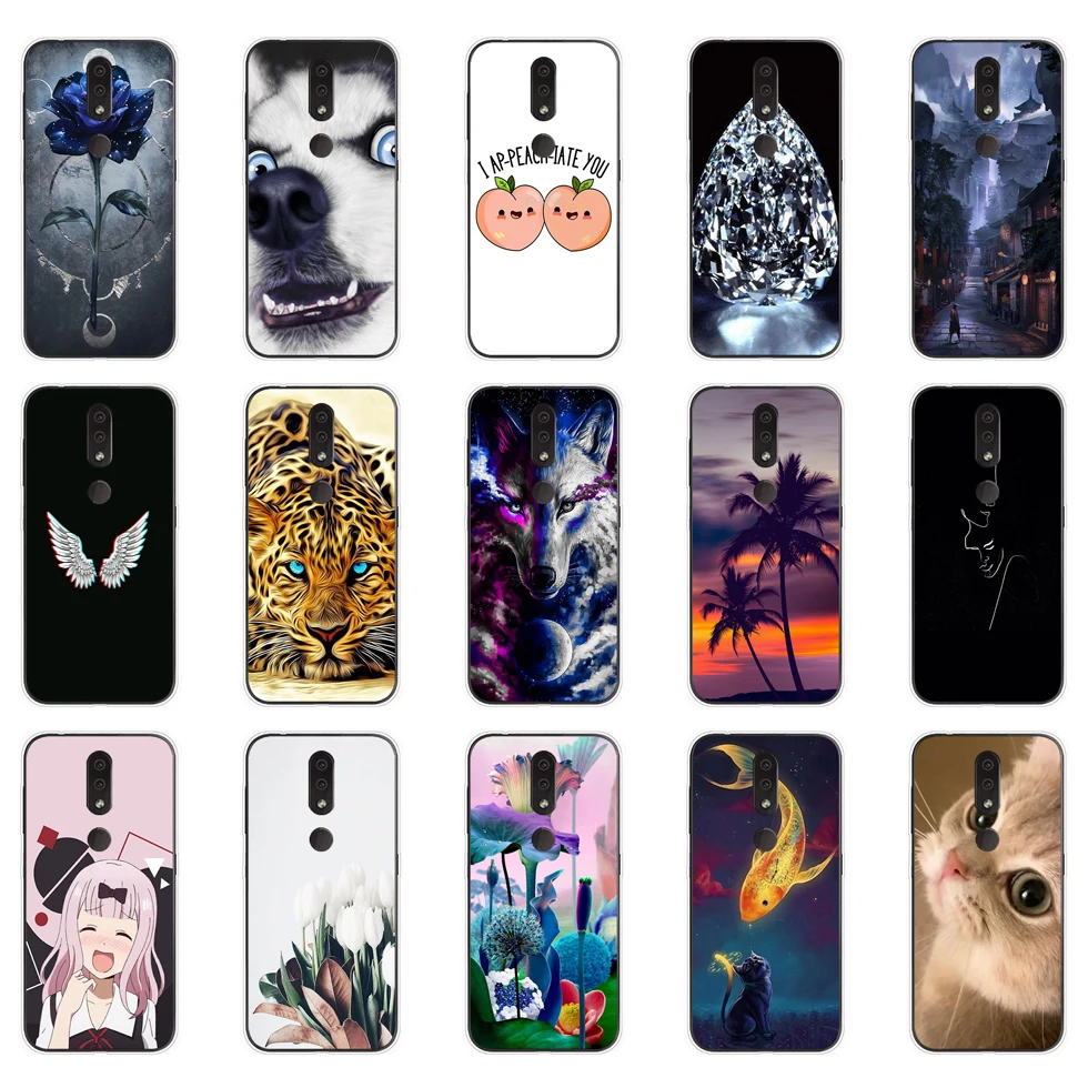 Чехол для Nokia 4 2 Мягкий ТПУ силиконовый чехол телефона противоударный бампер