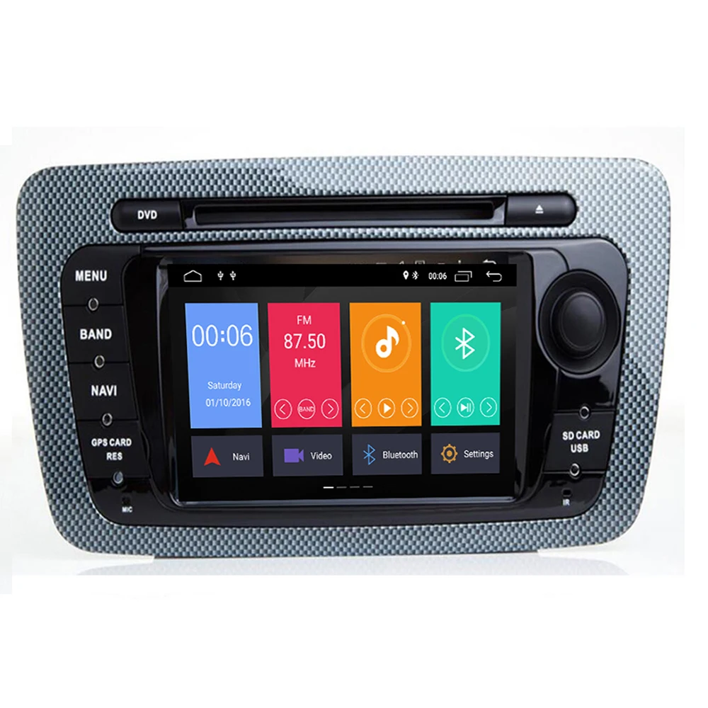 DSP 2 din 4G Android 10 автомобильный мультимедийный DVD-плеер стерео для Seat Ibiza
