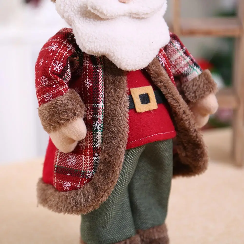 Рождественские плюшевые кукольные украшения ветрина магазина настольное