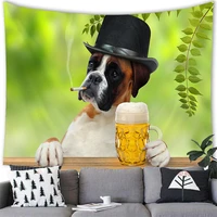 lovely pet tapestry animal dogs printed wall hanging tapestries for living room bedroom dorm hanging cloth wall decor t0017