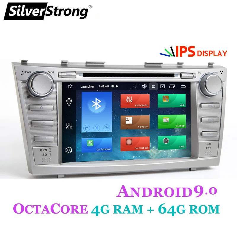SilverStrong 2din Android9.0 4 Гб 64 ГБ Автомобильный DVD для TOYOTA CAMRY Aurion автомобильный DVD CAMRY v40 gps Автомобильный Радио DVD НАВИГАЦИЯ - Цвет: XJ-CAMRY8-ZX5-4G64G