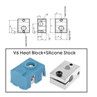 Алюминиевый нагревательный блок V6, 1 шт., аксессуар для 3D-принтера, для экструдера RepRap, для нагревателя HotEnd HT-NTC100K