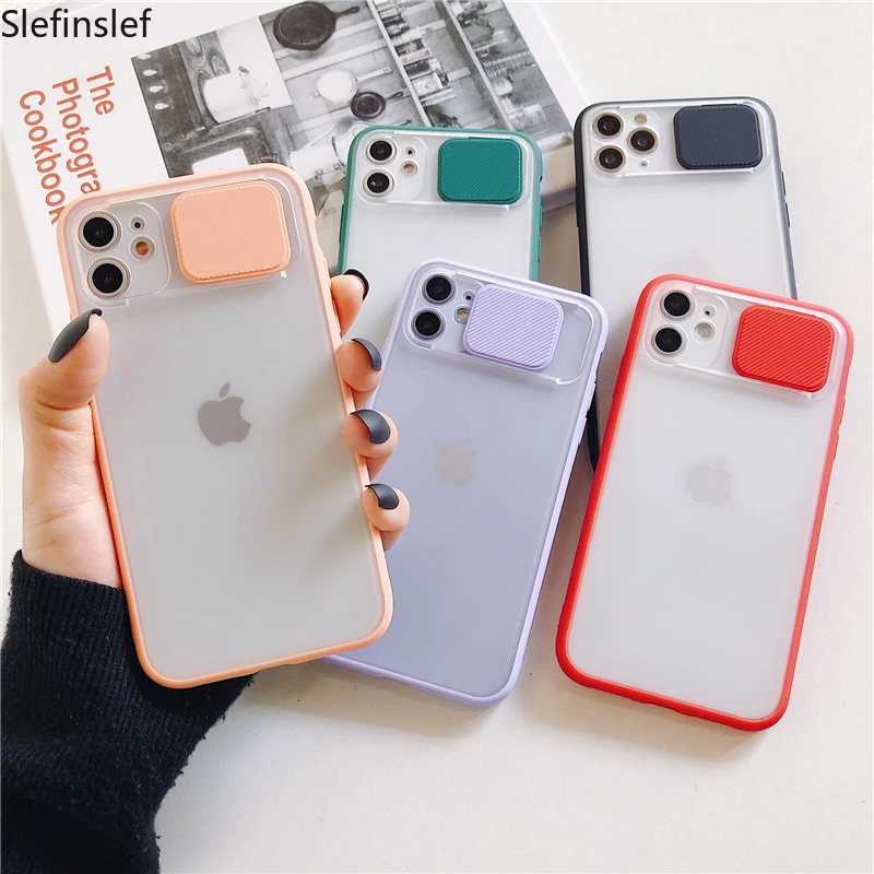 soft slide camera lens protection cases for iphone 11 pro max x xr xs max 6 6s 7 8 plus se 2020 silicone tpu matte cover coque free global shipping