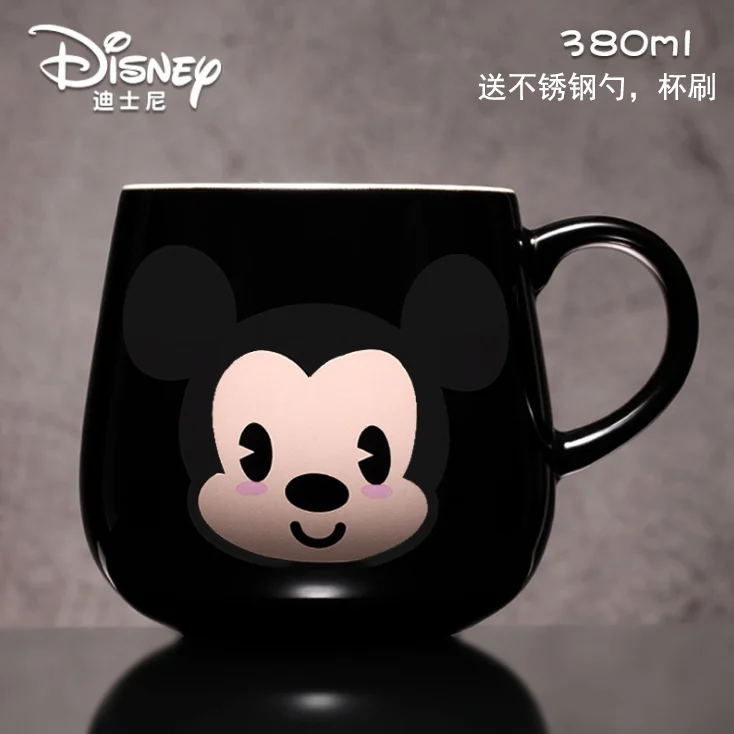 

New girls cute Minnie Straight drink cup Cartoon Mickey Girlfriend Ceramic Cups Milk Handle Coffee Mug