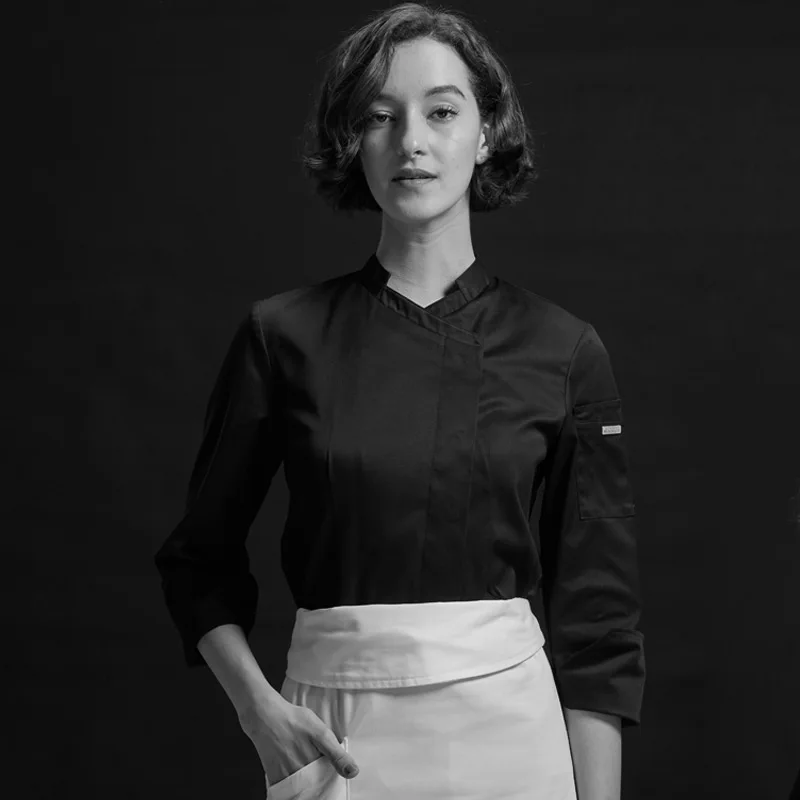 2021 spring high quality fashion French chef uniform baker unifrom restaurant for women | Тематическая одежда и униформа
