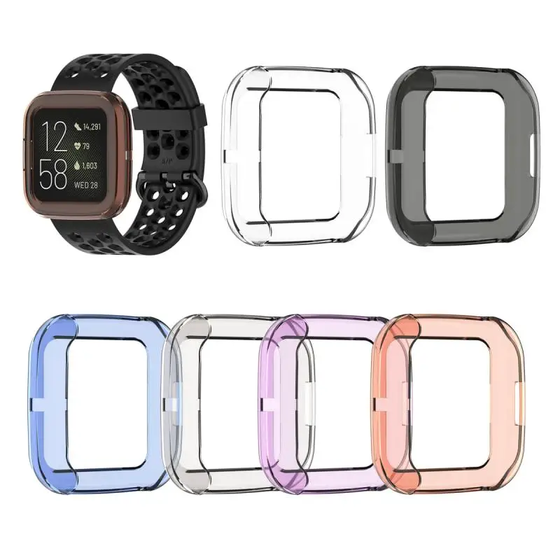 Защитный чехол для часов Fitbit Versa 2 Сменный Чехол из ТПУ защитный экрана Модный