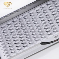 premium permade volume fan lashes extension supplies 12d cluster individual eyelashes in bulk wholesale tiny slim pointy base