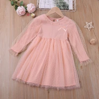 2022 new spring pink mesh princess dress girl clothes children clothes birthday party dress kid clothes