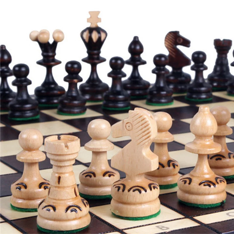 

Складной Набор для взрослых, роскошный деревянный турнирный большой открытый Шахматный набор, дорожный портативный Juegos De Mesa, развлечения ...