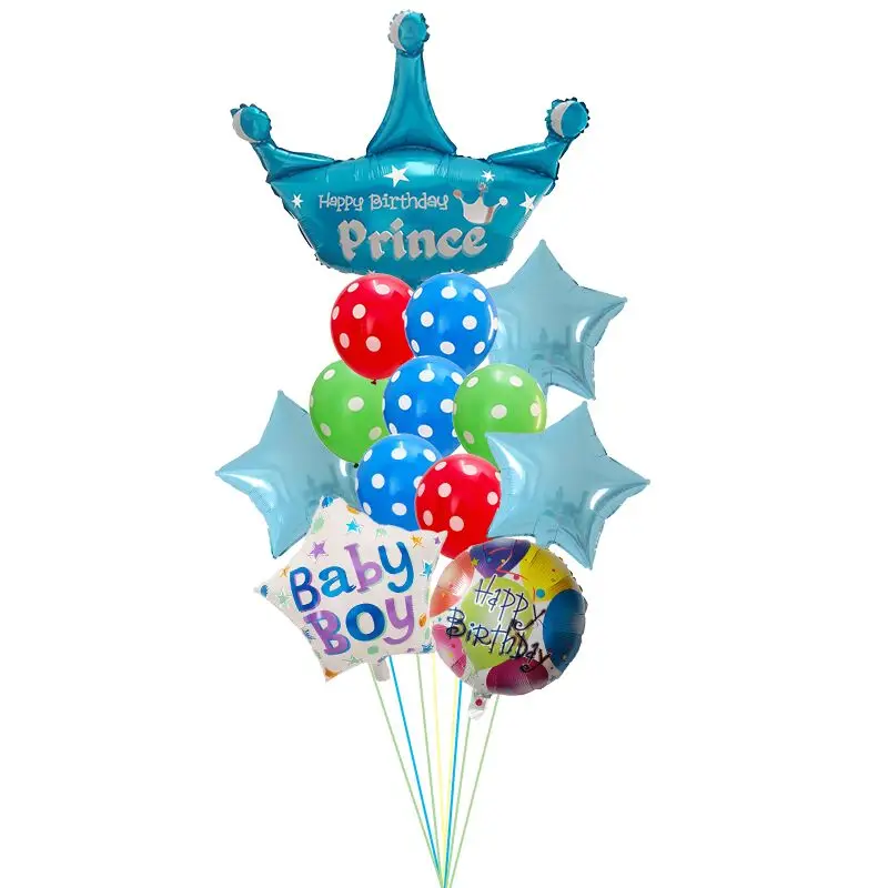 13 шт./компл. шары на день рождения для мальчиков и девочек принцессы принца