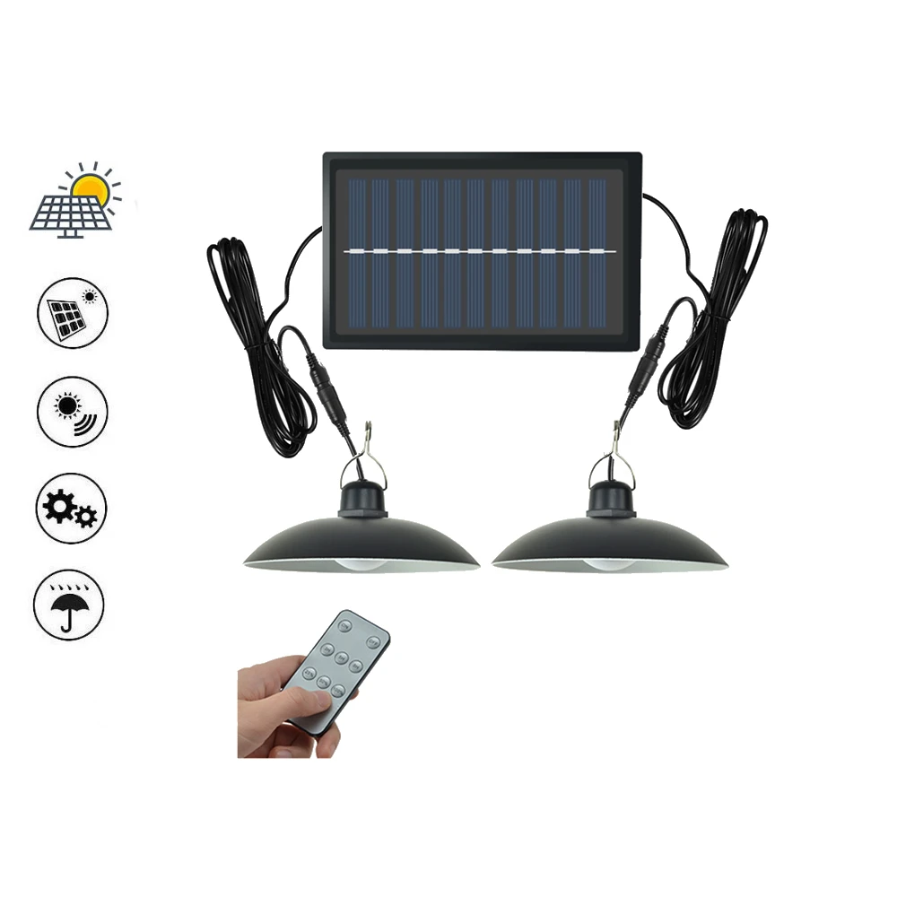 

Retro Lampshade Solar Wall Lamp Outdoor Indoor Solar Energy Charging Pendant Light Yard Garden Pathway Emergency Lamp 3/6M cable