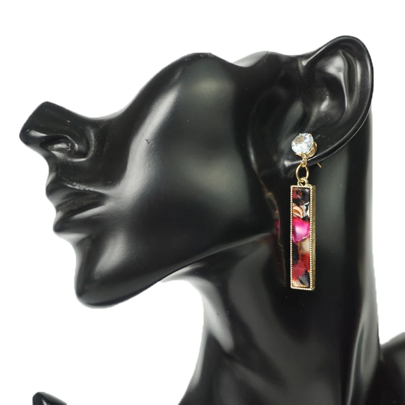 Cpop новые модные геометрические акриловые серьги леопардовые для женщин