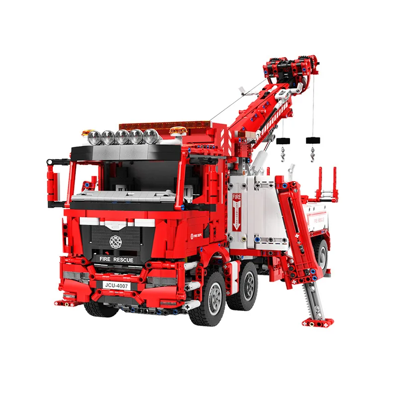T4007 5030PCS Moc High-Tech 8x8 Road Rescue Truck Crane Electric Remote Control Assembly DIY Bricks Building Blocks Adult Toys | Игрушки и