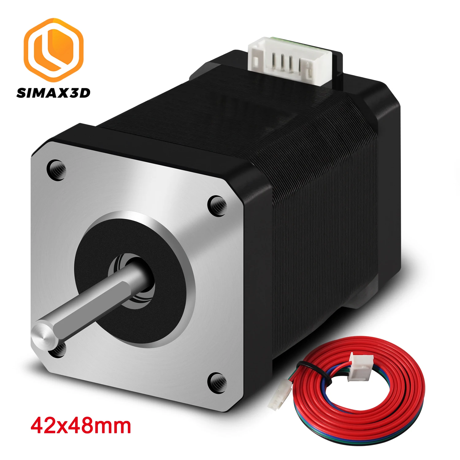 Шаговый двигатель SIMAX3D Nema 17 с двойным валом 42x48 мм 17HS8401S 1.8A 52 Ncm для двигателя