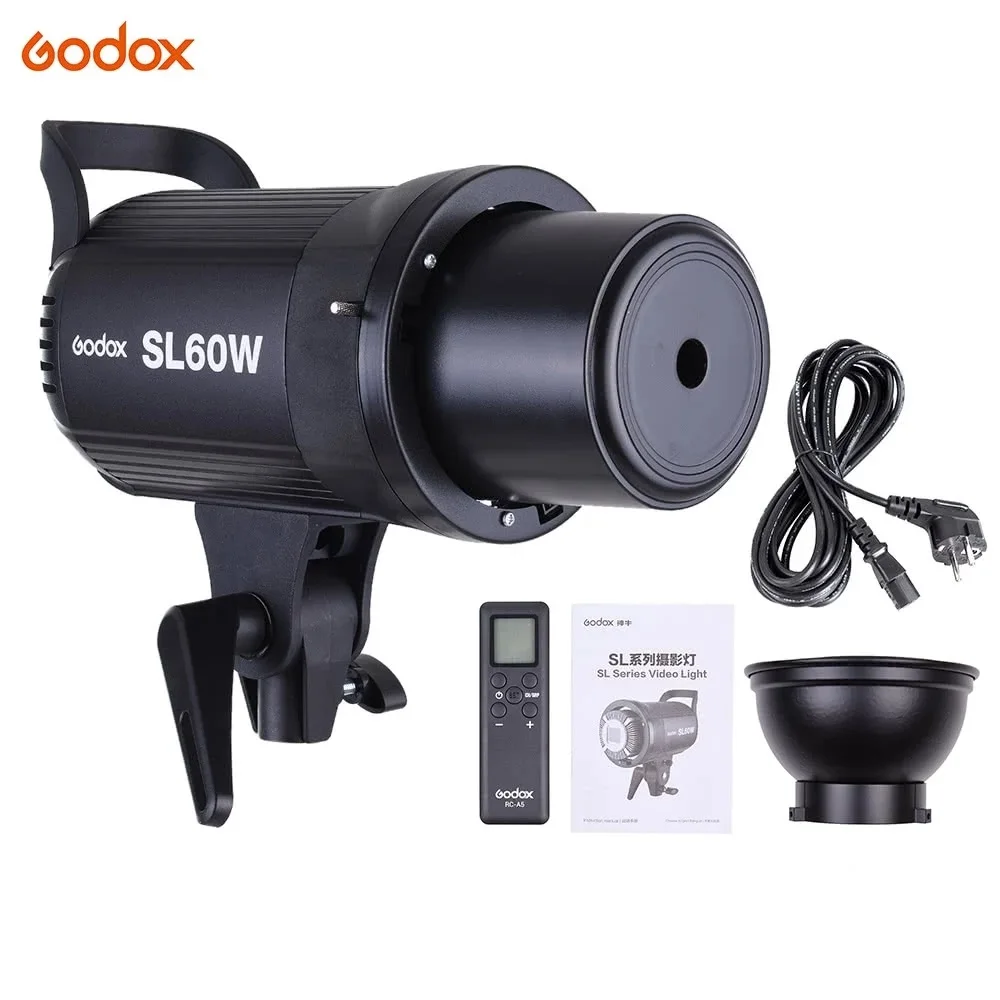 

Godox SL-60W 5600K sl 60W LED Video Light Wireless Remote Control with Bowens Mount for Photo Studio Photography Video Recording