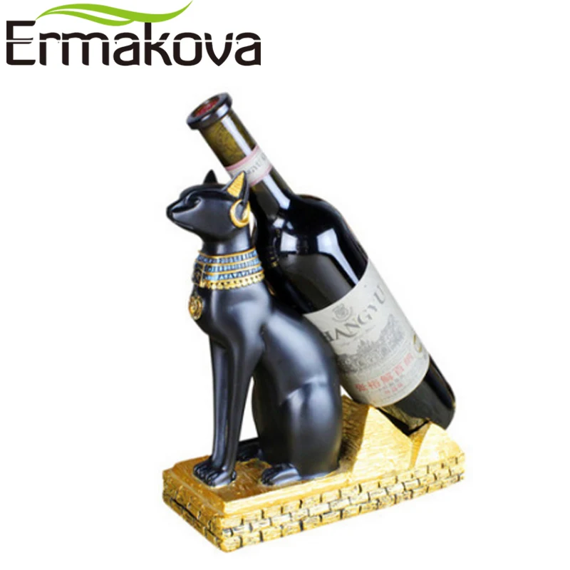 ERMAKOVA каучуковый Египетский кошка винный держатель для бутылки вино животное