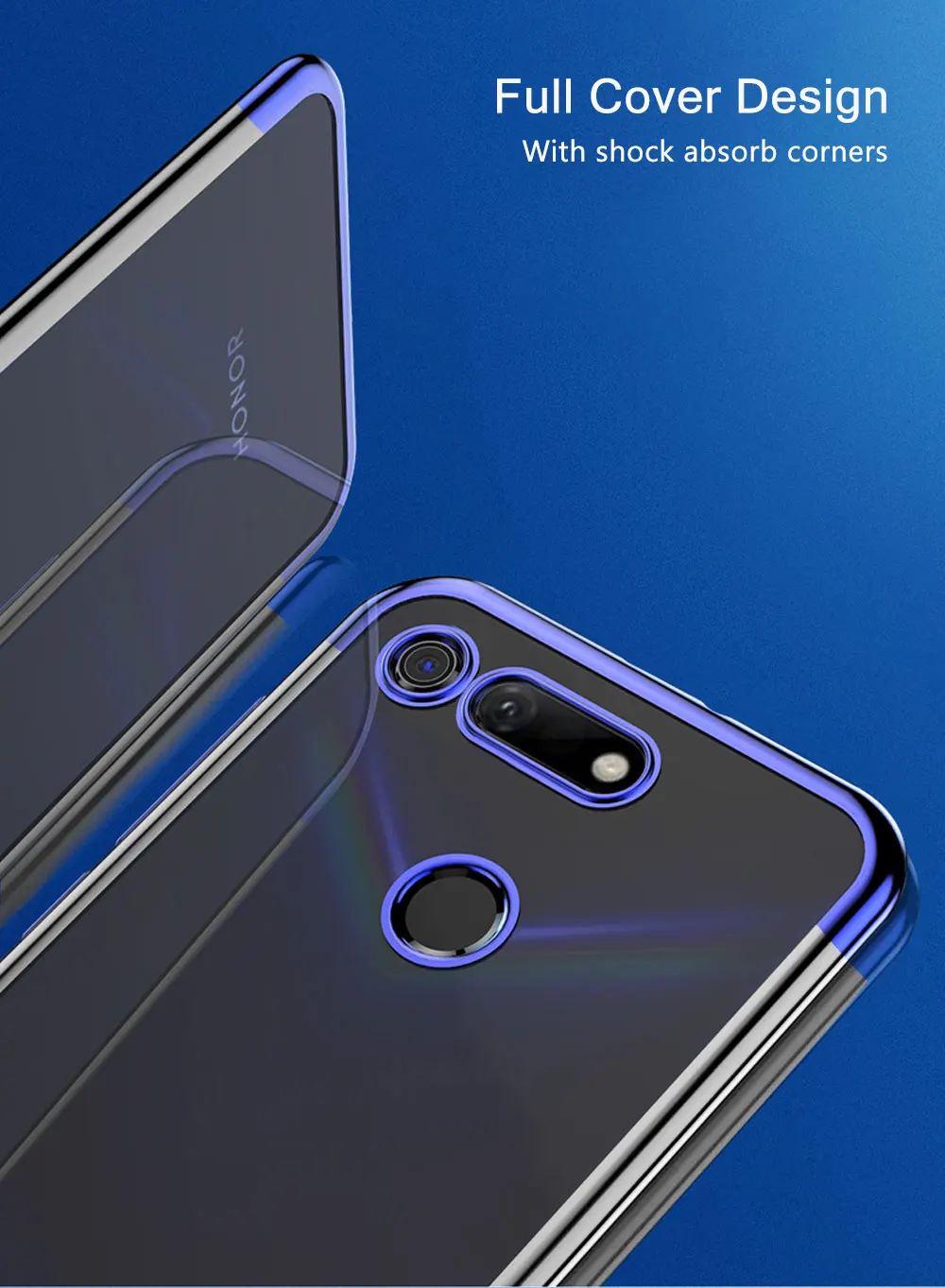 Простой чехол для huawei Honor View 20 чехол-бампер тонкий мягкий прозрачный из ТПУ силиконовый задний Прозрачный чехол для huawei Honor V20 чехол