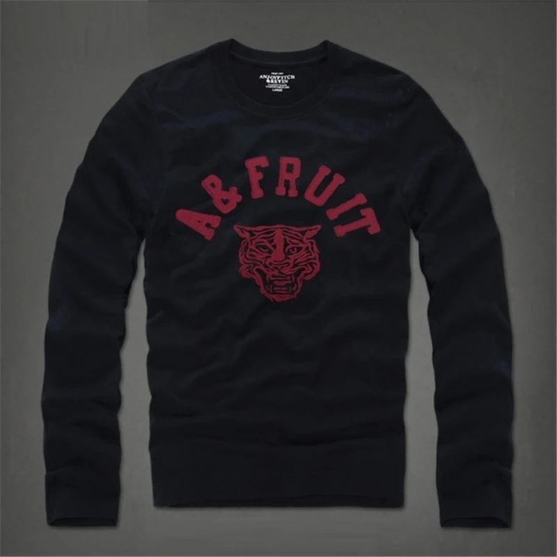 Футболка с длинным рукавом О образным вырезом мужские весенне осенняя одежда на