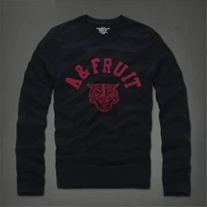 Мужская весенне-осенняя одежда с круглым вырезом, футболка с длинным рукавом, повседневная, с вышивкой букв, размер S, M, L