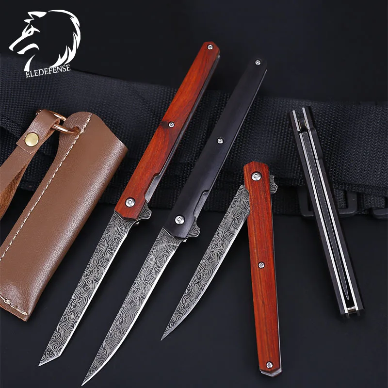 Ножи из нержавеющей стали с деревянной ручкой карманный складной мини нож для