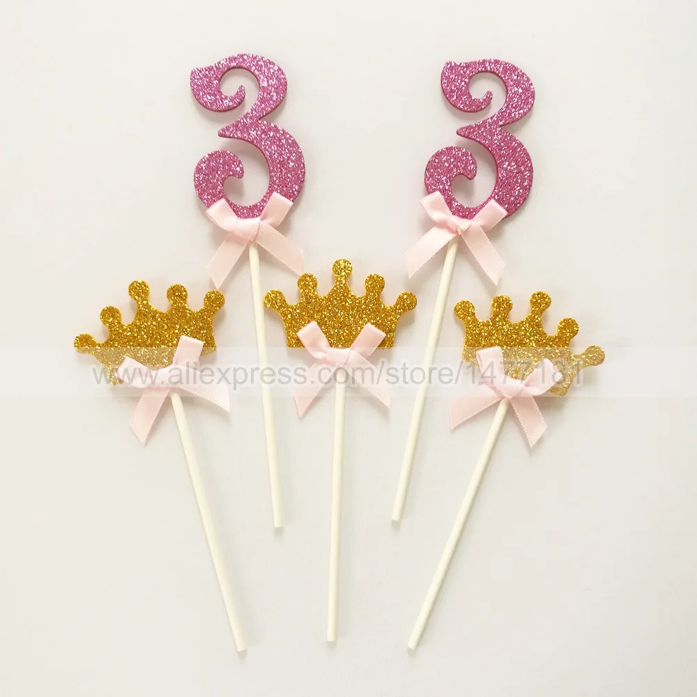 Набор из 24 штук с блестками и цифрами 3 для детей в возрасте лет | Дом сад