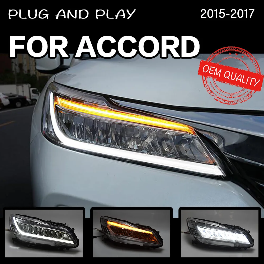 Фара для стайлинга автомобиля Honda Accord G9.5 2015 2017 фара Биксеноновая светодиодный