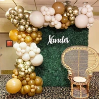 golden coffee balloon garland arch kit birthday balloons decoration wedding birthday party latex balloons for kids baby shower