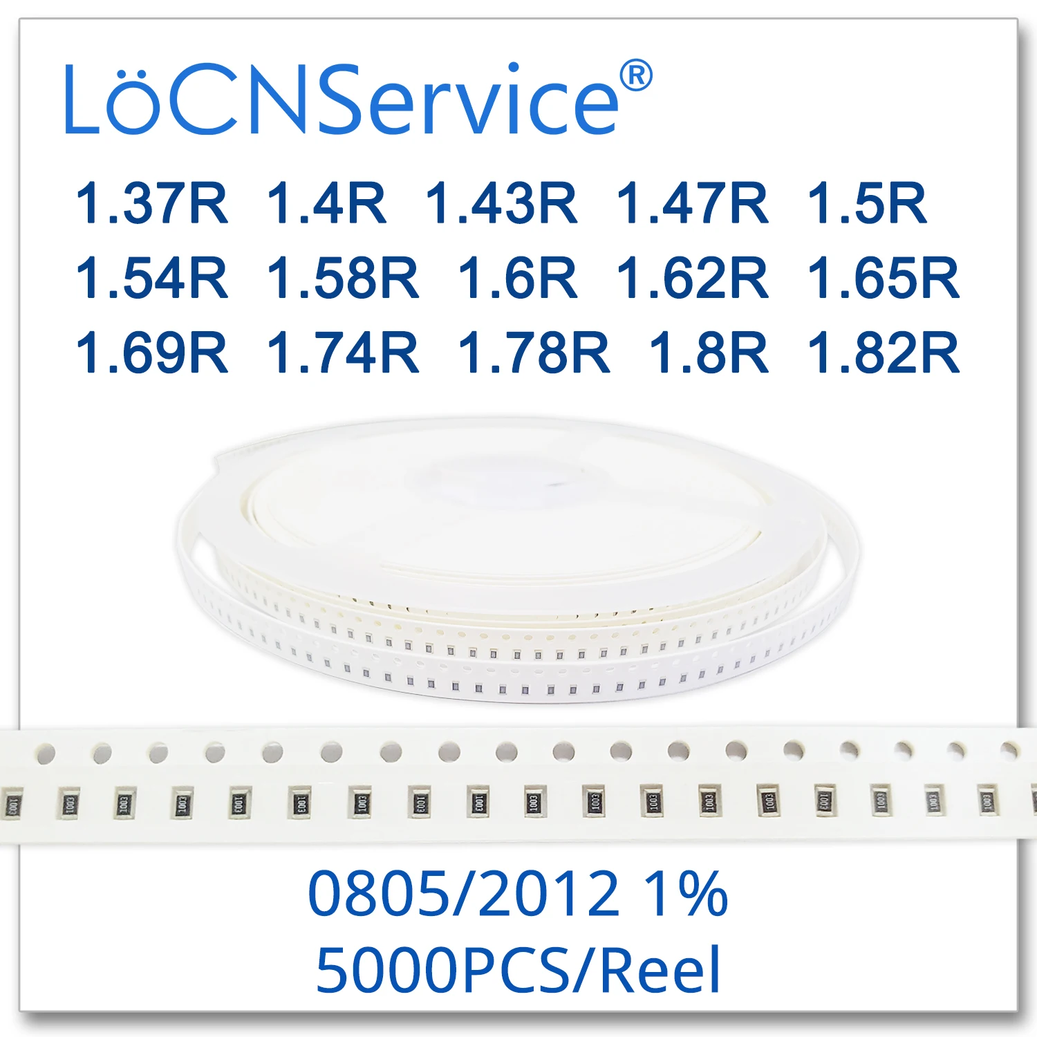 LoCNService 0805 1% 5000 шт. 1.37R 1.4R 1.43R 1.47R 1.5R 1.54R 1.58R 1.6R 1.62R 1.65R 1.69R 1.74R 1.78R 1.8R 1.82R 2012