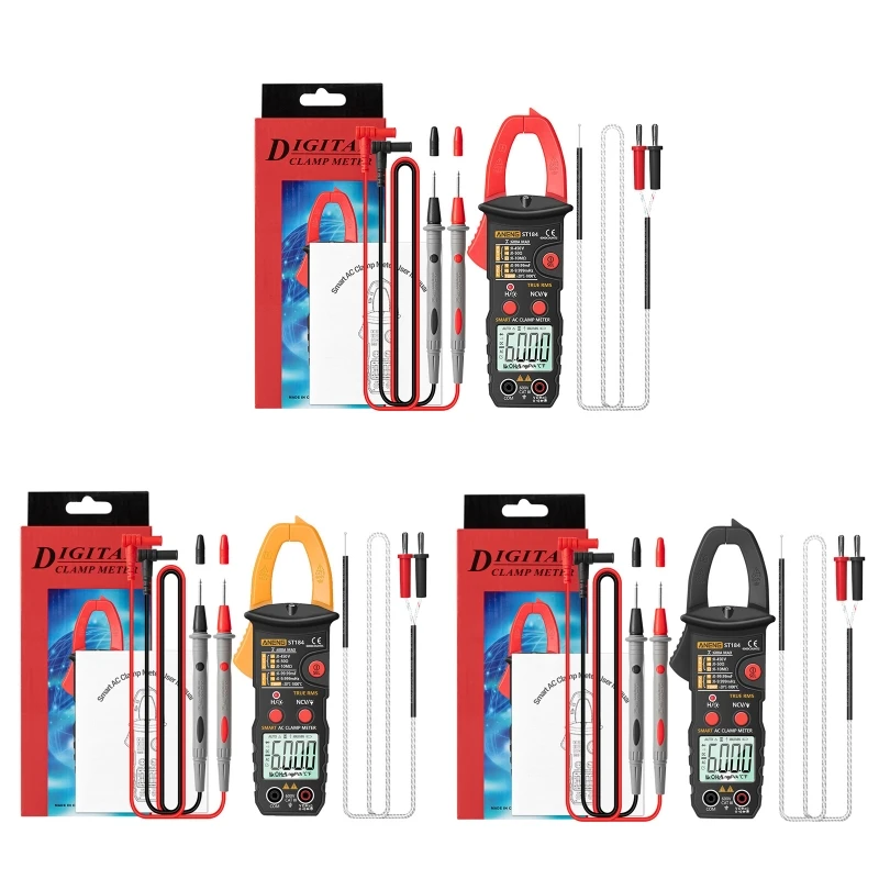 

ST184 6000 Counts Digital Professional Multimeter Clamp Meter True RMS AC/DC Voltage Tester AC Current Hz Capacitance Ohm