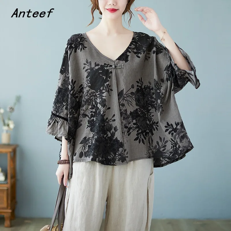 

short sleeve oversized cotton vintage casual loose summer tee t shirt women t-shirt ladies tshirt 2022 top streetwear clothing