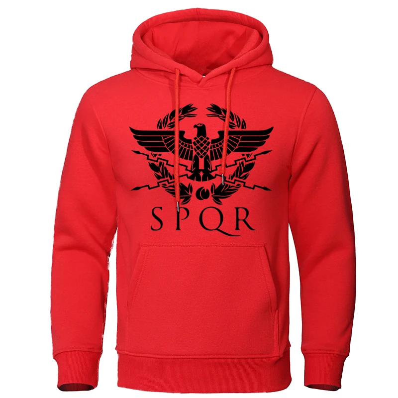 Spqr Римский спортивный костюм-Гладиатор Императорский осенний мужской модный худи Повседневный стиль толстовки Harajuku пуловер уличная орла Топы - Цвет: red 1