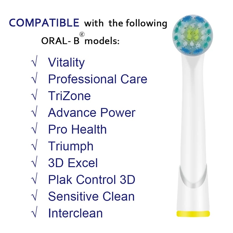 Сменные насадки для зубных щеток EB20 4 шт. Oral b Vatality электрические разные цвета