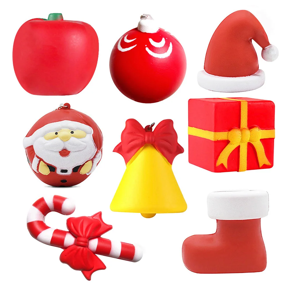 

Christmas Santa Apple Bell Squeeze Toy Pinch Stretchy Healing Venting Toy Decompression Kid Adult Anti-Stress Gifts Decoration