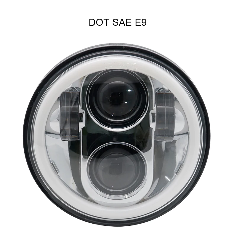 5 75 дюймовый светодиодный проектор фары Halo Ring DRL Angel Eye для Sportster Touring Super Glide Dyna 3/4