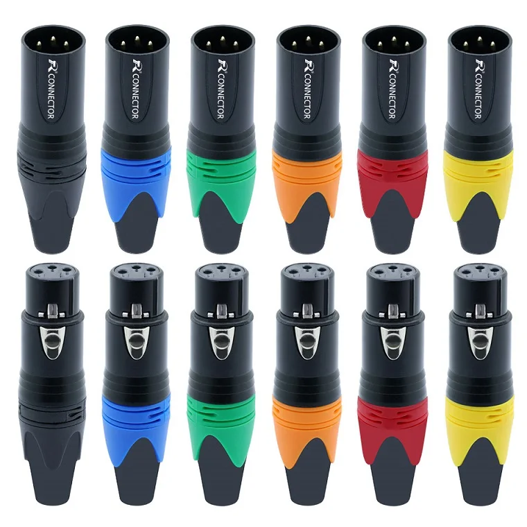 28 комплектов 3PIN XLR разъем микрофонный штекер мужской женский адаптер MIC провод разъем 7 цветов предложение 1 комплект M/F - Цвет: Mix Colors