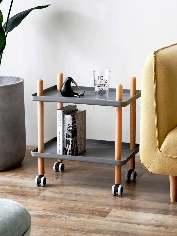 Mini Removable Corner Table Nordic Living Room Sofa Cabinet Bedside Creative Small Apartment Cart Coffee | Мебель