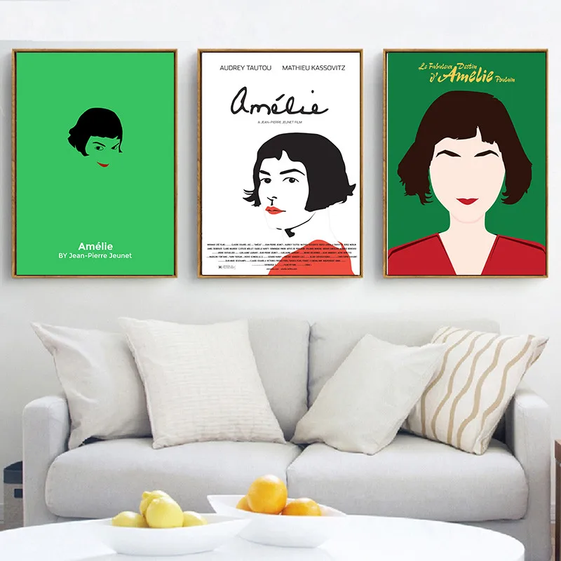

Classic Movie Amelie White Coated Paper poster wall Paper Wall Decorative Paintings wall stickers