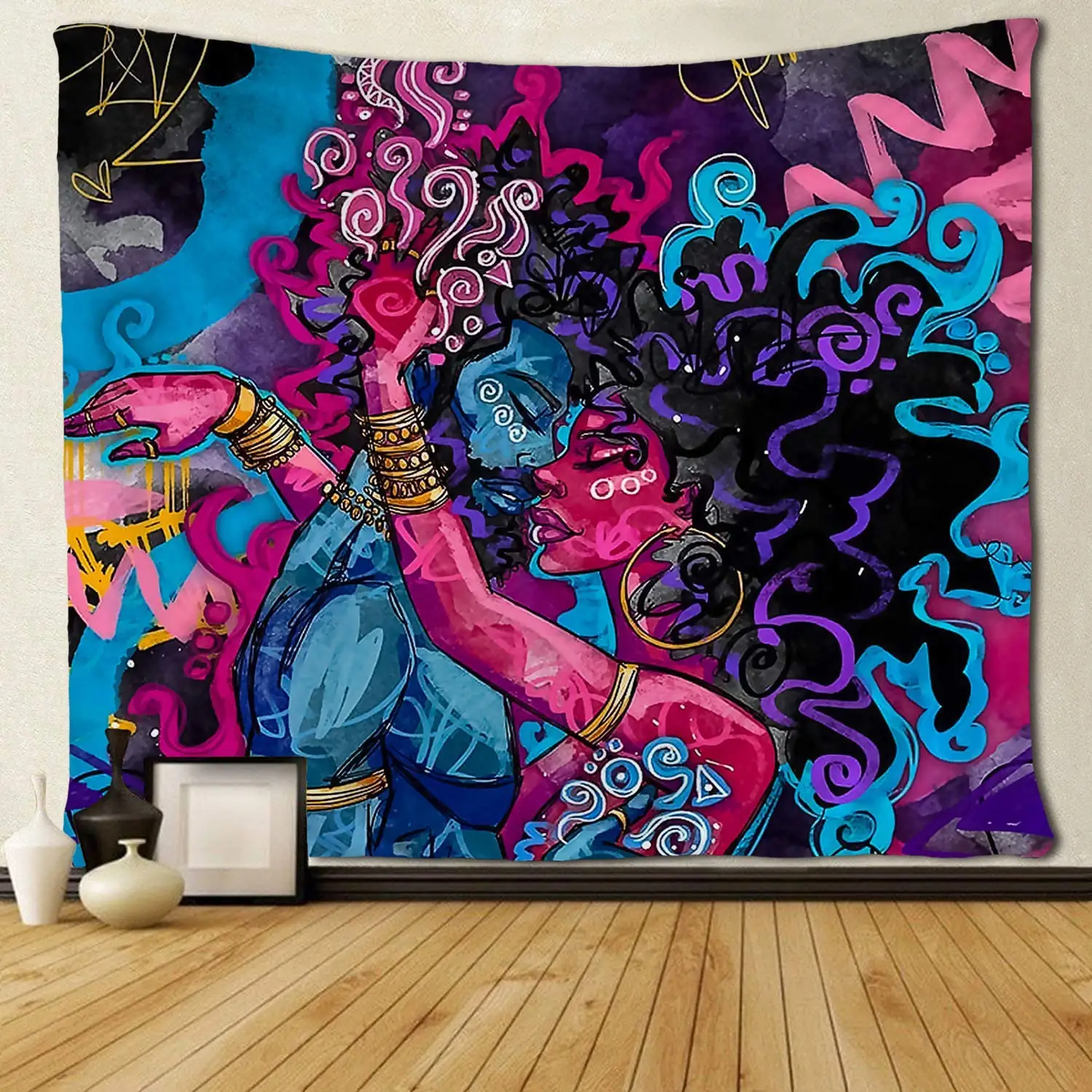 

Black Couple African American Art Custom