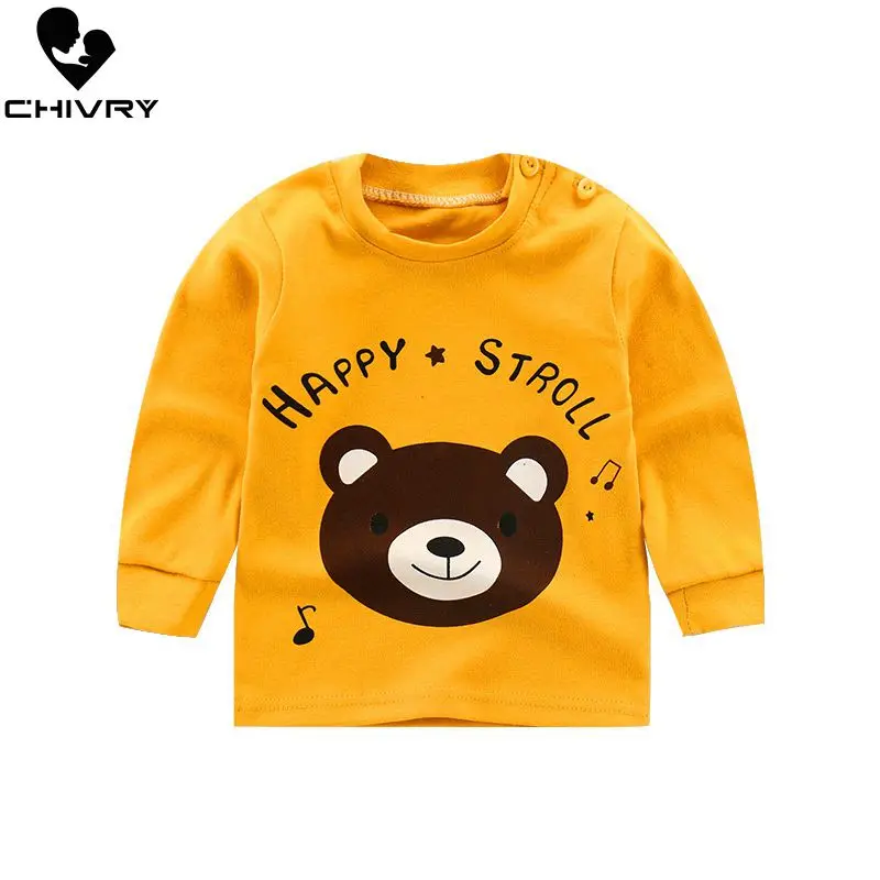 Весна Осень 2019 футболки с длинным рукавом и круглым вырезом для мальчиков