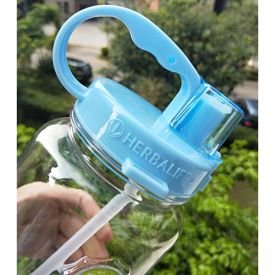 Direct factory price 1L 2L Herbalife Nutrition Portable Straw Bottle High quality Sports Outdoor Water With silicone base | Дом и сад