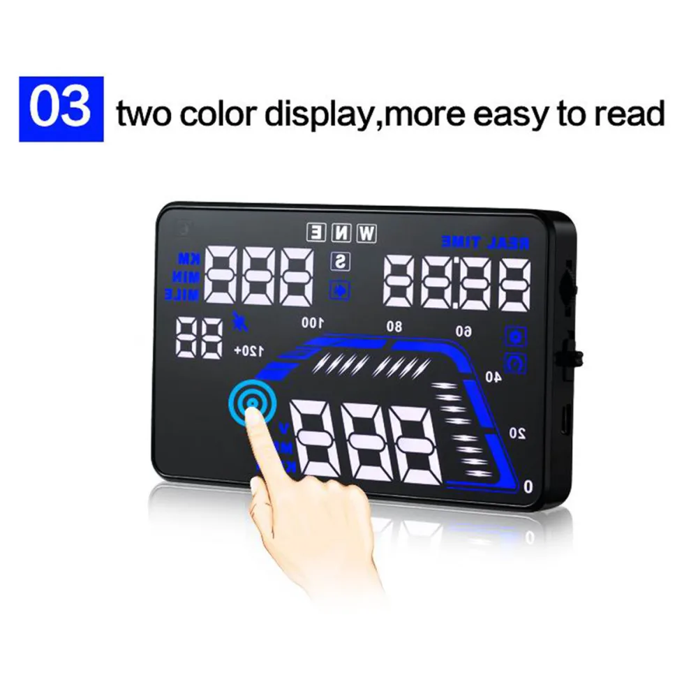 

5.5-inch Large Screen Auto Car HUD Head Display (Black)